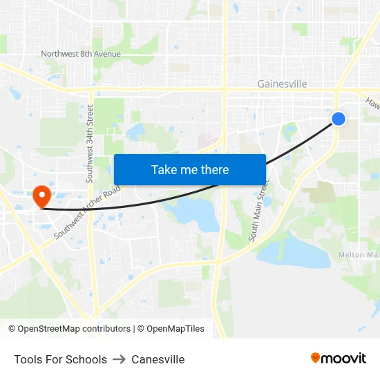 Tools For Schools to Canesville map