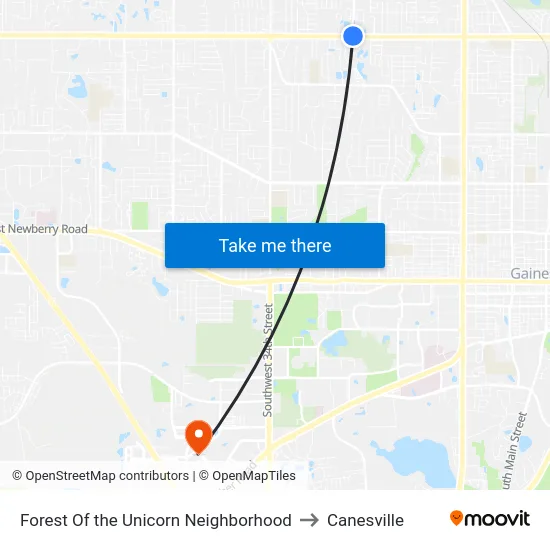 Forest Of the Unicorn Neighborhood to Canesville map