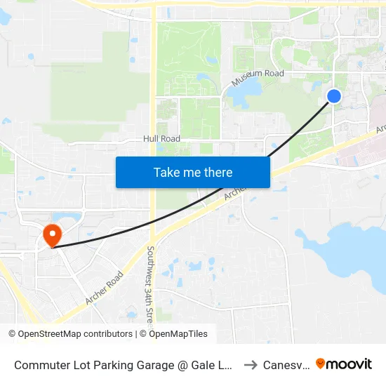 Commuter Lot Parking Garage @ Gale Lemerand to Canesville map