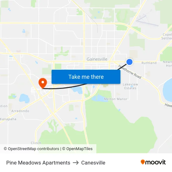 Pine Meadows Apartments to Canesville map