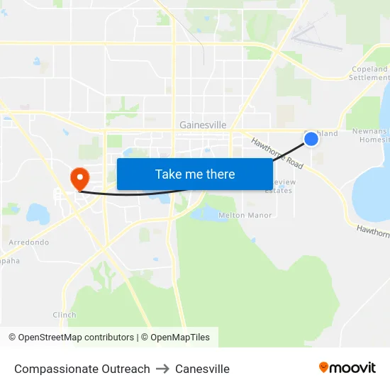 Compassionate Outreach to Canesville map