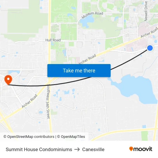 Summit House Condominiums to Canesville map