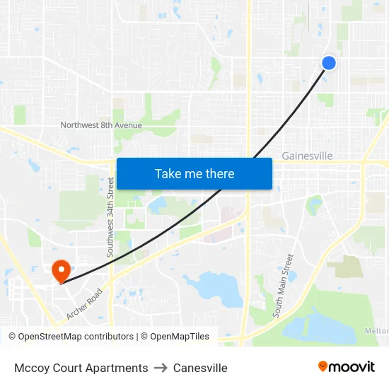 Mccoy Court Apartments to Canesville map