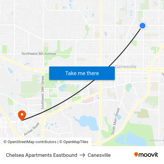 Chelsea Apartments Eastbound to Canesville map
