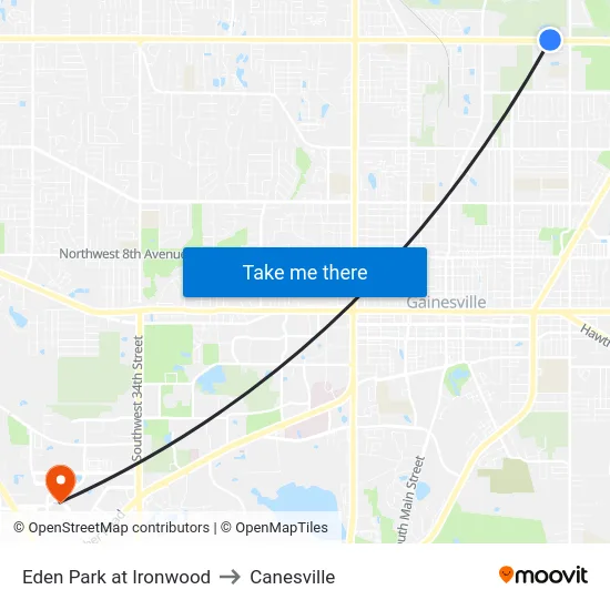 Eden Park at Ironwood to Canesville map