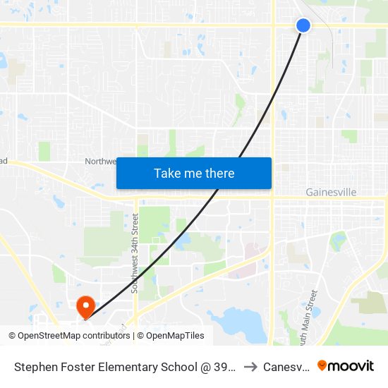 Stephen Foster Elementary School @ 39th Ave to Canesville map