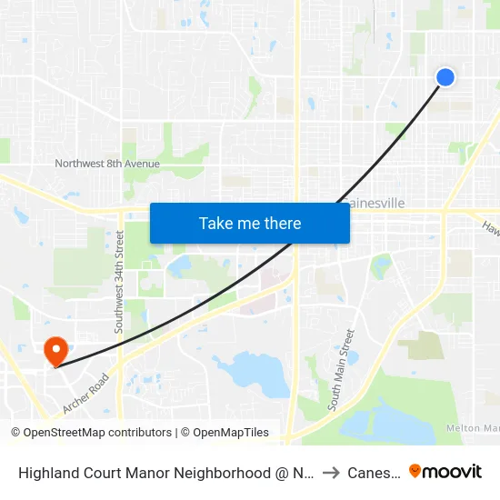 Highland Court Manor Neighborhood @ NE 23rd Avenue to Canesville map
