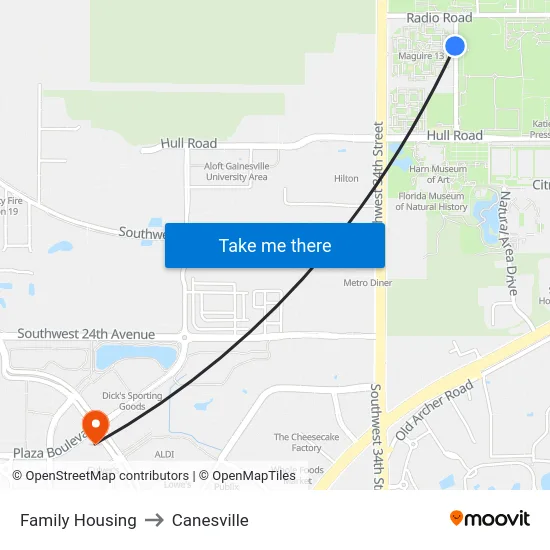 Family Housing to Canesville map