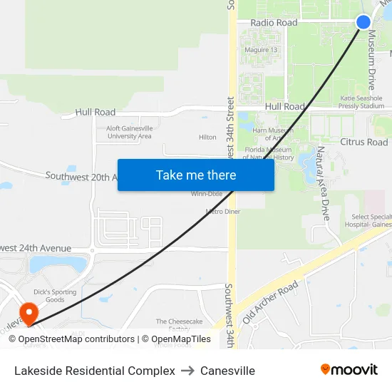 Lakeside Residential Complex to Canesville map