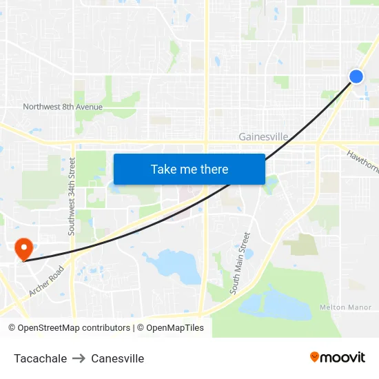Tacachale to Canesville map