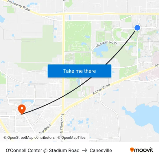 O'Connell Center @ Stadium Road to Canesville map