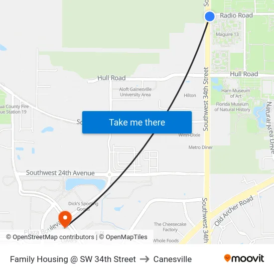 Family Housing @ SW 34th Street to Canesville map
