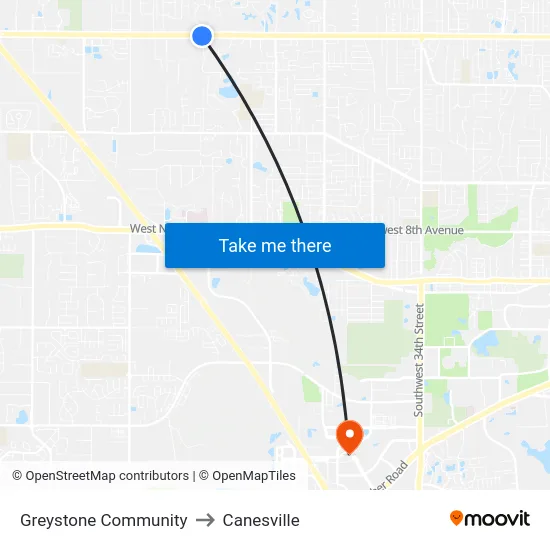 Greystone Community to Canesville map