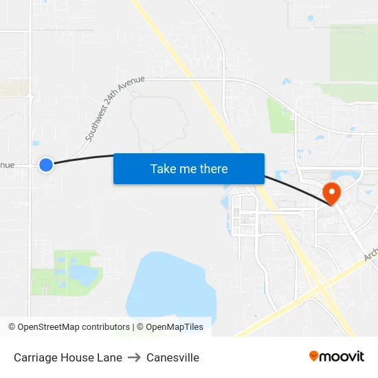 Carriage House Lane to Canesville map