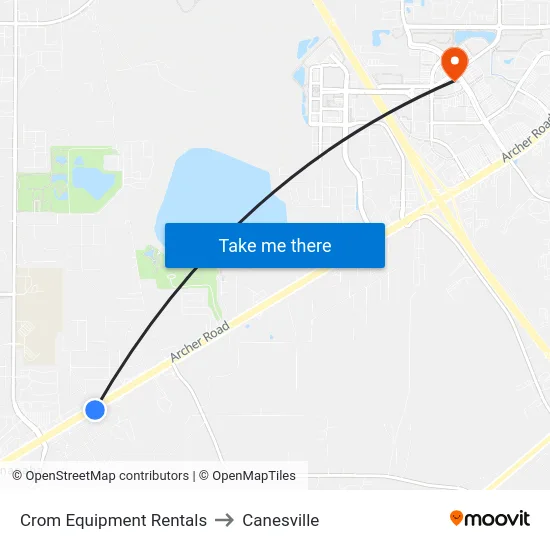 Crom Equipment Rentals to Canesville map