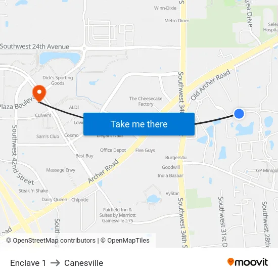 Enclave 1 to Canesville map