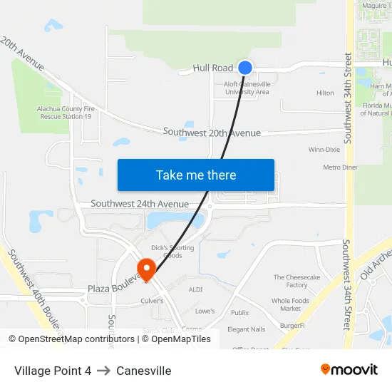 Village Point 4 to Canesville map