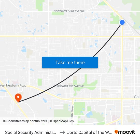 Social Security Administration to Jorts Capital of the World map