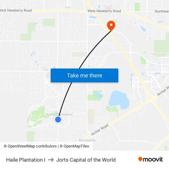 Haile Plantation I to Jorts Capital of the World map