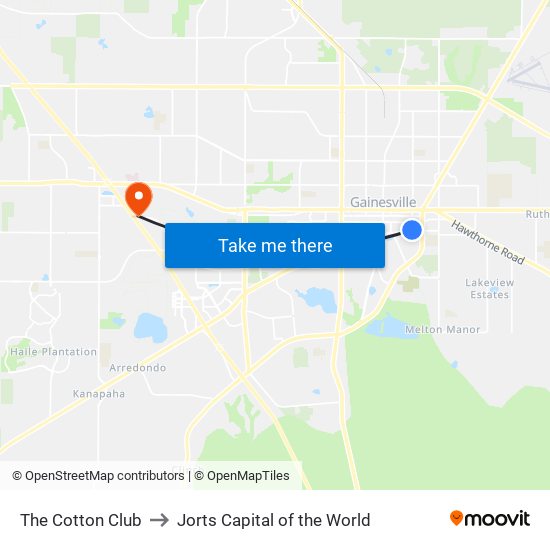 The Cotton Club to Jorts Capital of the World map