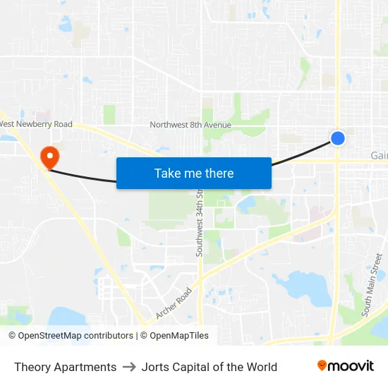 Theory Apartments to Jorts Capital of the World map