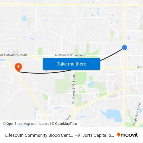 Lifesouth Community Blood Center @ NW 13th Street to Jorts Capital of the World map