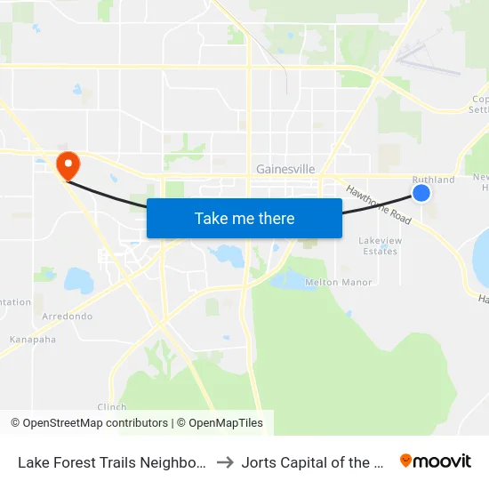 Lake Forest Trails Neighborhood to Jorts Capital of the World map