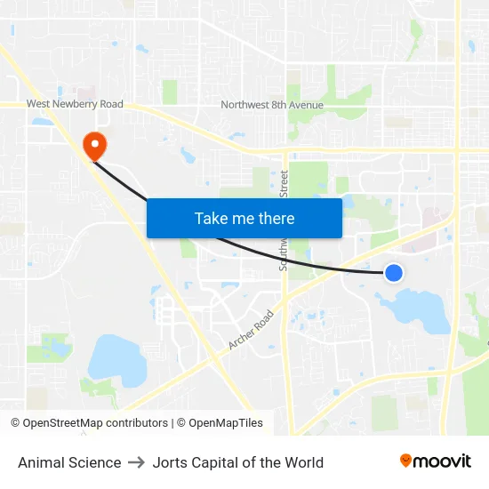 Animal Science to Jorts Capital of the World map