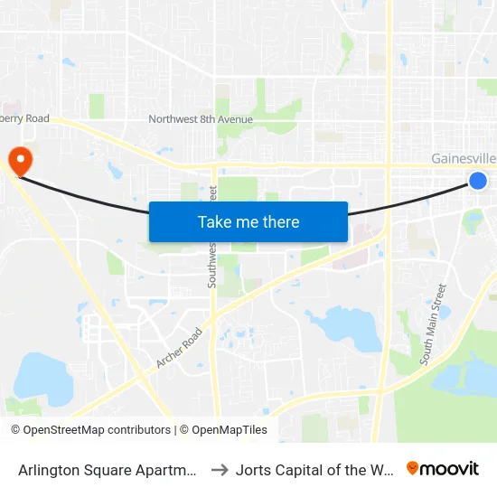Arlington Square Apartments to Jorts Capital of the World map