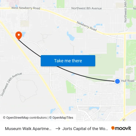 Museum Walk Apartments to Jorts Capital of the World map
