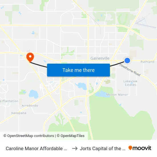 Caroline Manor Affordable Housing to Jorts Capital of the World map