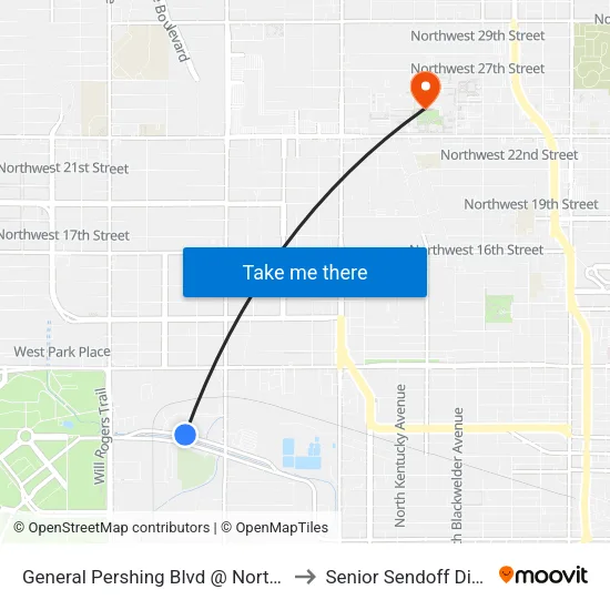 General Pershing Blvd @ Northcare to Senior Sendoff Dinner map