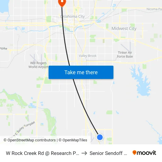 W Rock Creek Rd @ Research Park Blvd to Senior Sendoff Dinner map