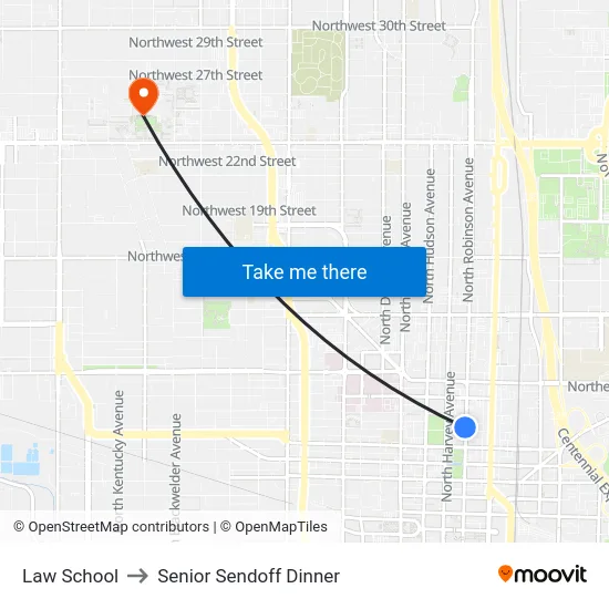 Law School to Senior Sendoff Dinner map