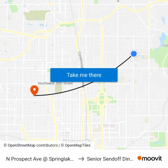 N Prospect Ave @ Springlake Dr to Senior Sendoff Dinner map
