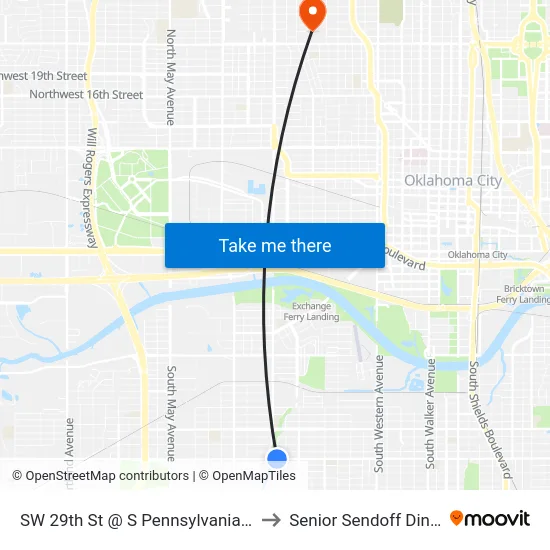 SW 29th St @ S Pennsylvania Ave to Senior Sendoff Dinner map