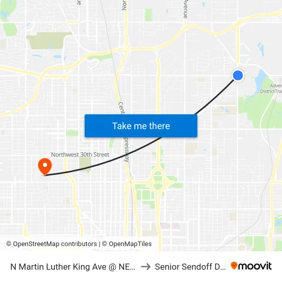 N Martin Luther King Ave @ NE 50th St to Senior Sendoff Dinner map