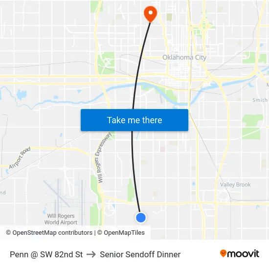 Penn @ SW 82nd St to Senior Sendoff Dinner map