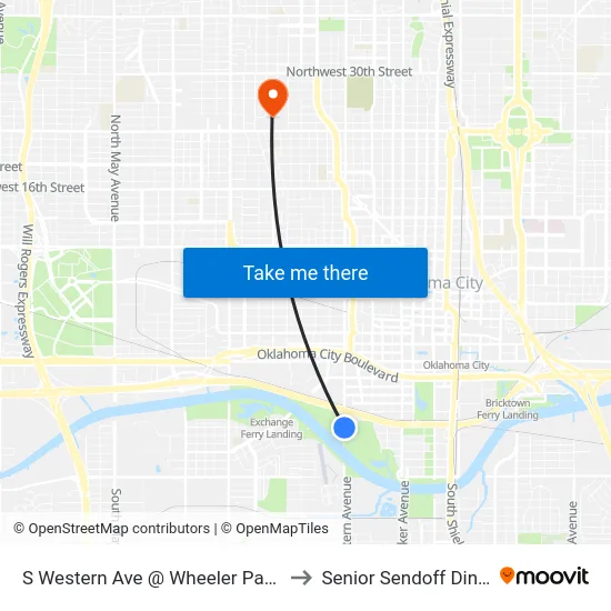 S Western Ave @ Wheeler Park Dr to Senior Sendoff Dinner map