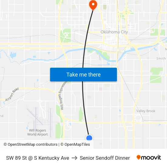 SW 89 St @ S Kentucky Ave to Senior Sendoff Dinner map