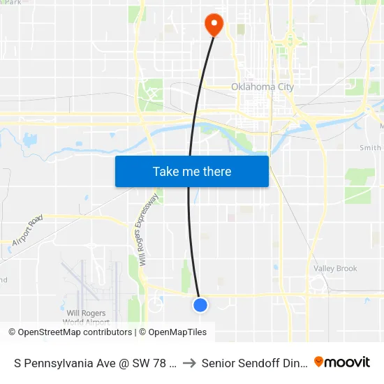 S Pennsylvania Ave @ SW 78 Terr to Senior Sendoff Dinner map