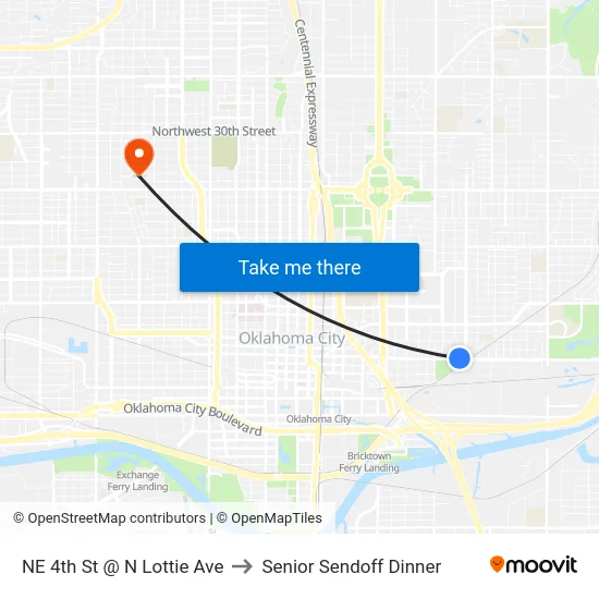 NE 4th St @ N Lottie Ave to Senior Sendoff Dinner map