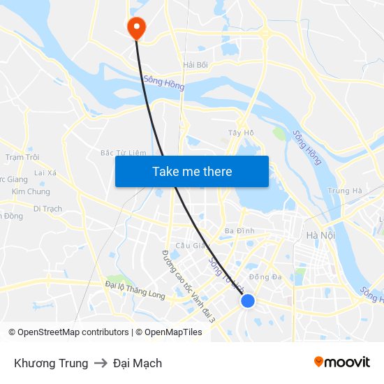 Khương Trung to Đại Mạch map