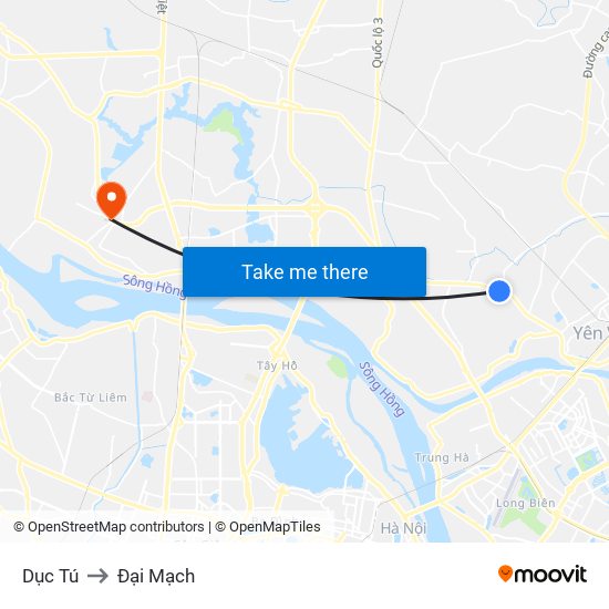 Dục Tú to Đại Mạch map