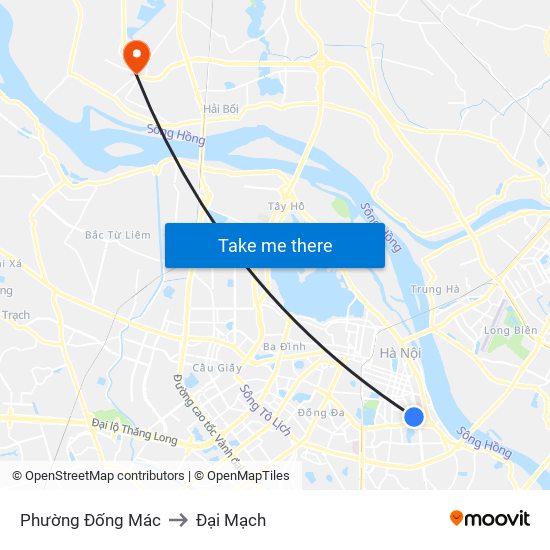 Phường Đống Mác to Đại Mạch map