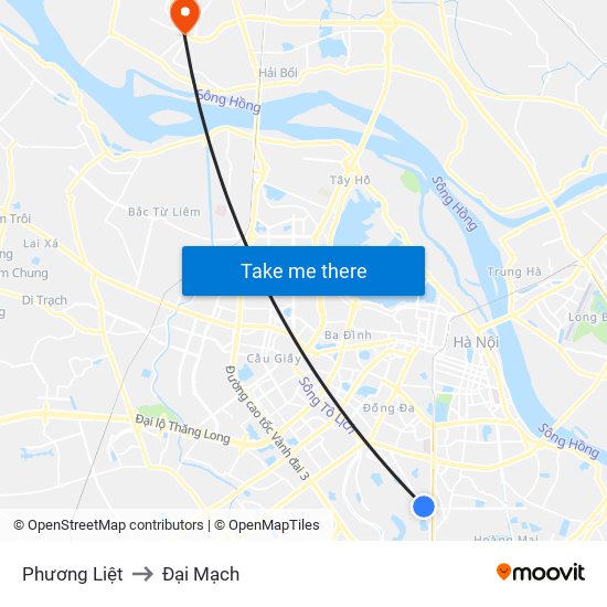 Phương Liệt to Đại Mạch map