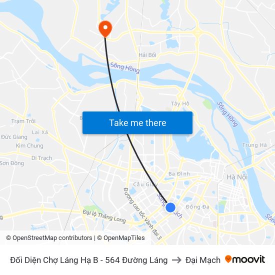 Đối Diện Chợ Láng Hạ B - 564 Đường Láng to Đại Mạch map