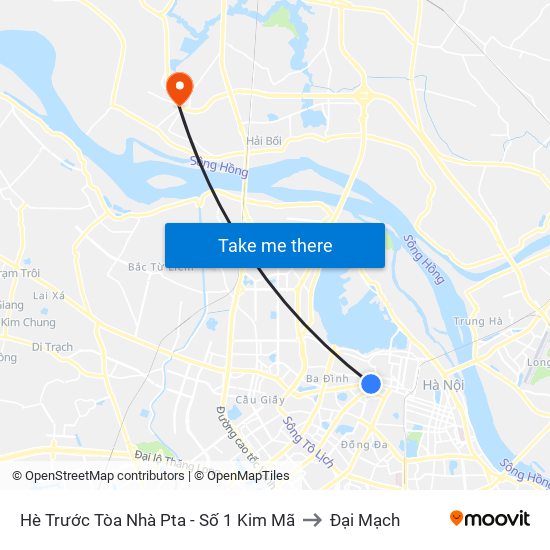 Hè Trước Tòa Nhà Pta - Số 1 Kim Mã to Đại Mạch map