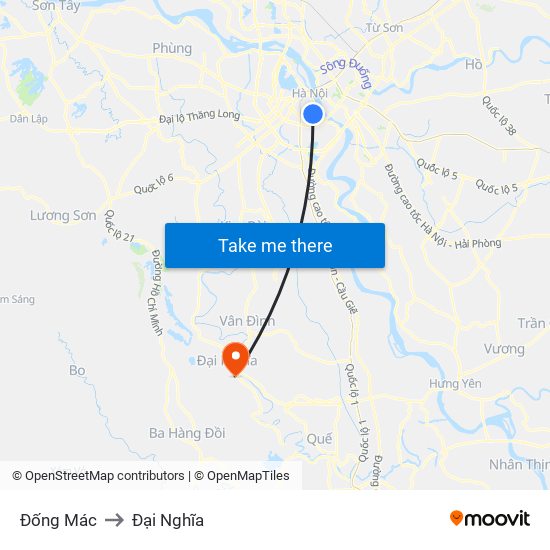 Đống Mác to Đại Nghĩa map