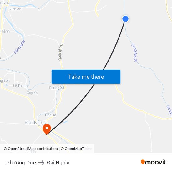 Phượng Dực to Đại Nghĩa map